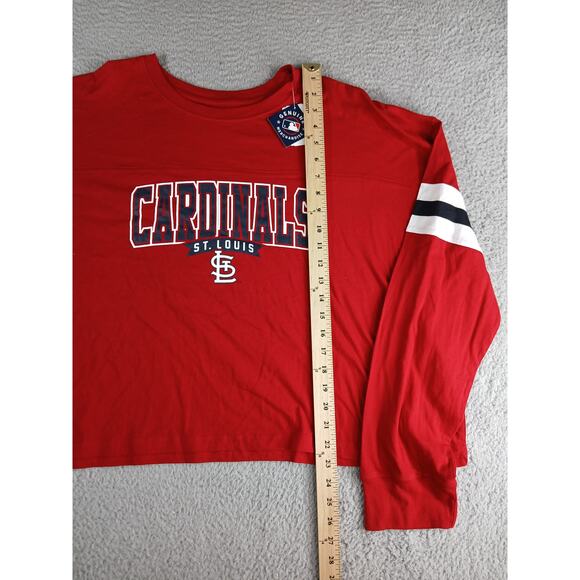 St. Louis Cardinals Sweatshirt Women XL Red Campus Lifestyle Cotton Crewneck NWT - Picture 4 of 9